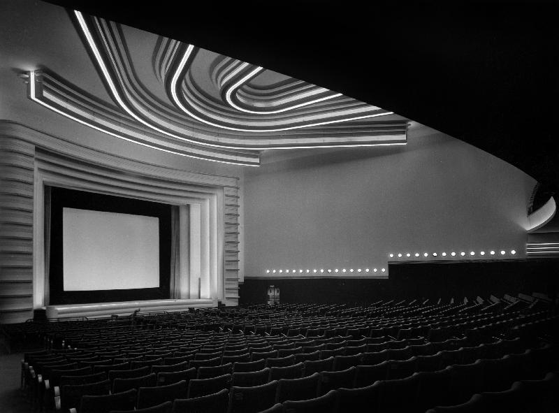 Movie theater Normandie in Paris built in 1937, Art Deco style, architects Pierre de Montaut and Adr von 