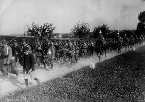 Marschierende Infanteristen/Haeckel 1913
