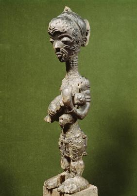 Mutter-Kind-Figur der Luluwa/ afrikan.