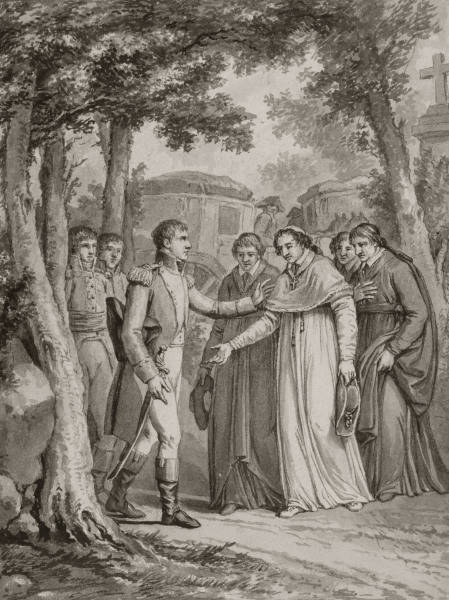 Napoleon und Pius VII. in Fontainebleau von 