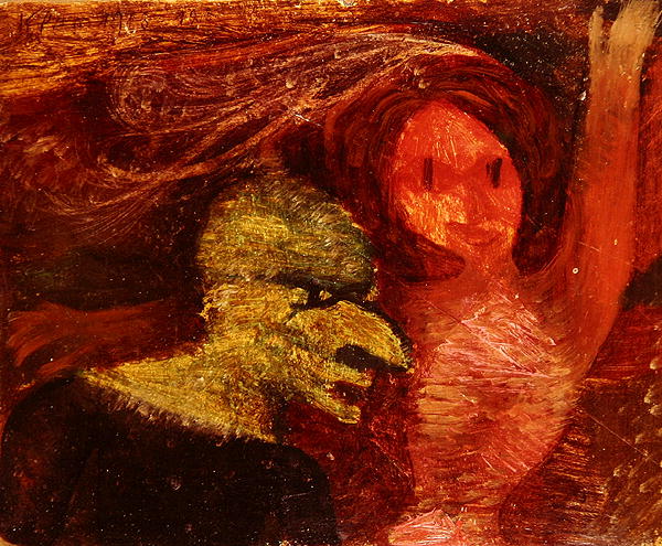 Old and Young, 1913 (oil on card)  von 