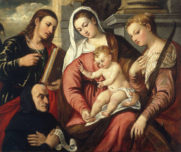 Polidoro da Lanciano, Maria m.Kind u.Hlg von 