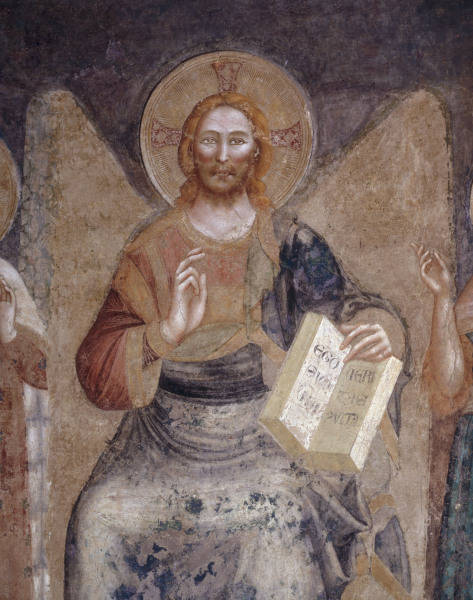 Pomposa, Christus / Fresko von 