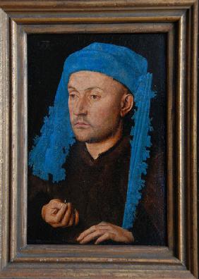 Porträt eines Mannes mit blauem Chaperon (Mann mit dem Ring)