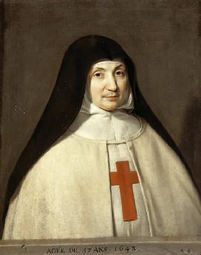Porträt von Angélique Arnauld (1591-1661), Äbtissin von Port-Royal 1654