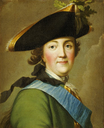 Portrait Of Catherine The Great (1729-1796),  In The Uniform Of The Preobrazhenskii Regiment von 