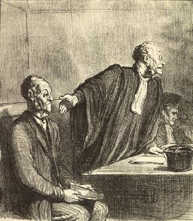 Prozess, .. trompe par sa femme / Daumier