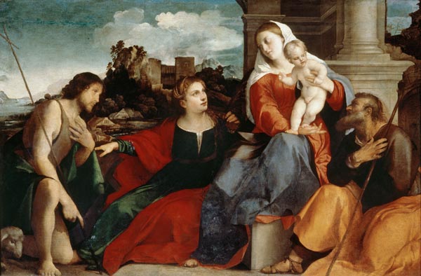 Palma Vecchio, Maria mit Kind & Heilige von 