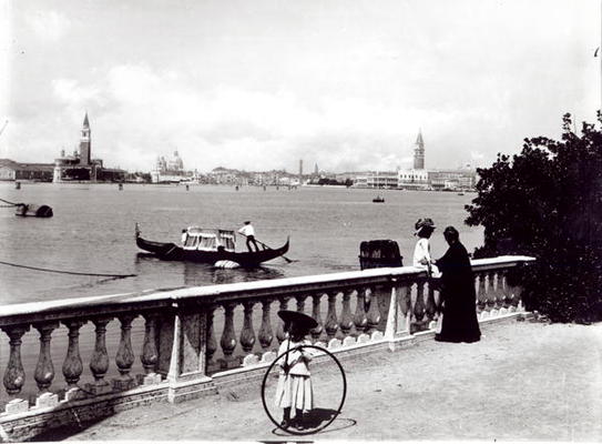 Panoramic view from the Giardini Pubblici (b/w photo) von 