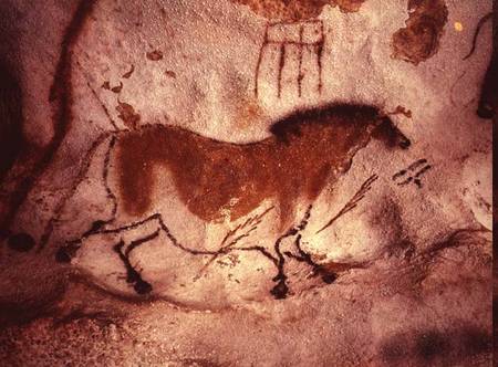 Rock painting of a horse von 