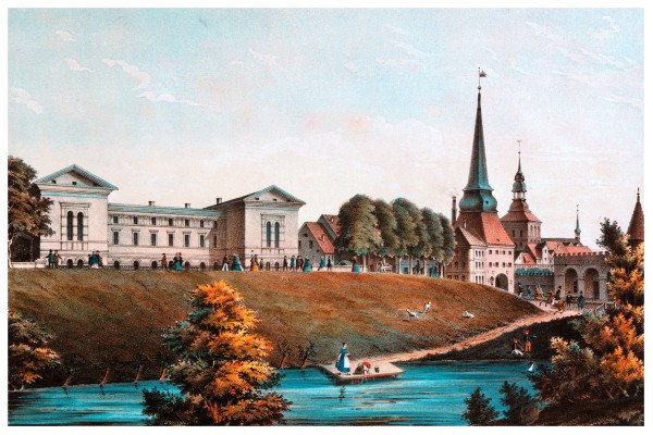 Rostock vom Steintor, um 1844 von 
