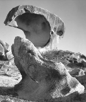 Rocks at Idar (b/w photo) 