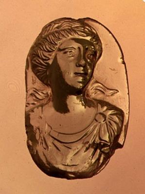 Relief of a bust of a woman (aquamarine) von 