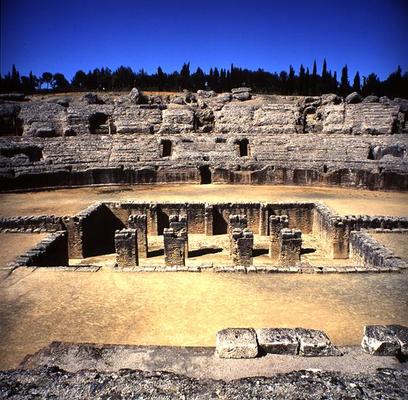 Ruins of the Roman amphitheatre, built in beginning of 2nd century AD (photo) von 