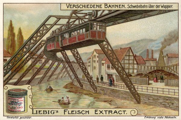 Schwebebahn über der Wupper von 