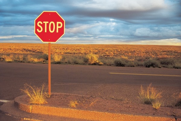 Stop sign at road (photo)  von 