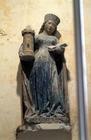 Saint Barbara (painted stone) 15th