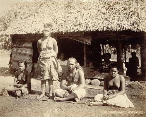 Samoan Belle, 1890s (sepia photo) von 