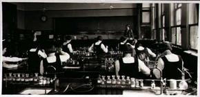 Science Lesson at the London Grammar School for Girls, 1936 (sepia photo) 1768