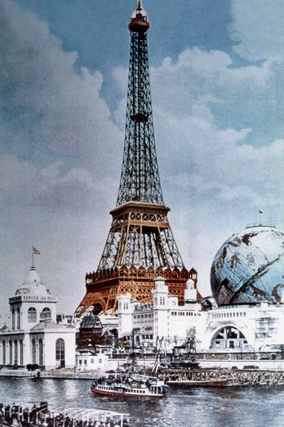 The Eiffel Tower and 'Globe Celeste' at the 1900 World Exposition, viewed from the Right Bank of the von 