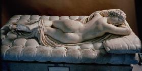 The Sleeping Hermaphrodite, copy after an original of the 2nd century BC, the mattress is an additio 18th