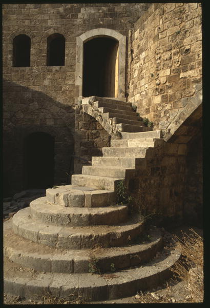 The castle of Saint-Gilles, detail, view of a stair (colour photo)  von 
