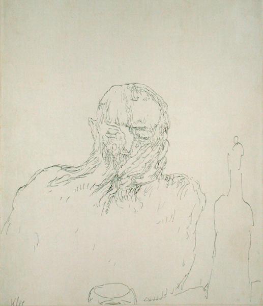 The Drinker, 1909 (no 35) (pen on paper on carboard)  von 