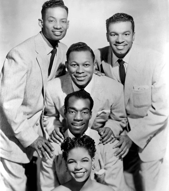 The Platters : bottom-top : Zola Taylor, Herb Reed, Tony Williams von 