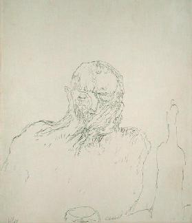 The Drinker, 1909 (no 35) (pen on paper on carboard)  1909