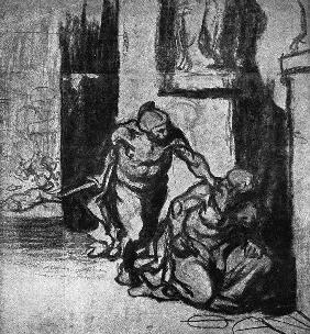 Tod des Archimedes/Zchng. v. Daumier