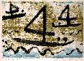 Three fours Sailing, 1940 (no 44) (wax paint and w/c on paper on cardboard) 