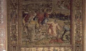 The Stoning of St. Stephen, detail from the Brussels Tapestries, replica of Raphael's Vatican series 19th