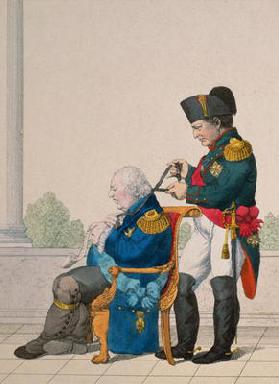 Untitled Cartoon of Napoleon and Louis XVIII, May 1815 19th