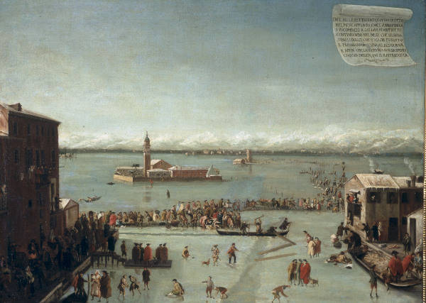 Venedig, Lagune zugefroren / Gem.1788 von 