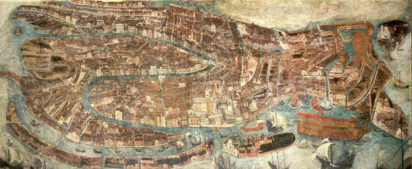 Venedig, Vogelschau, um 1600 von 