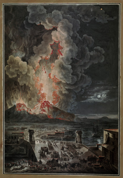 Vesuvius Eruption / Watercolour / 19th c von 
