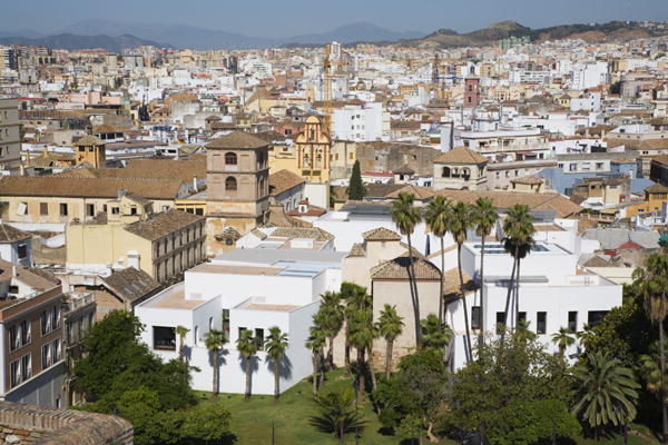 View over the Picasso Museum from the Alcazaba, Costa del Sol (photo)  von 