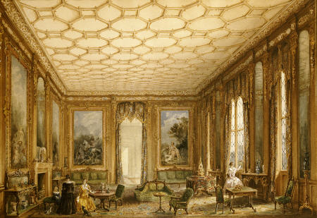 View Of A Jacobean-Style Grand Drawing Room von 