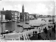 View of the Grand Canal looking towards the Molo (b/w photo) 1880-1920 1844