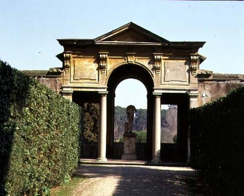 View of the 'Loggia di Venere' (Loggia of Venus) and the gateway to the entrance to the pavilion of von 