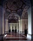 View of the vaulted loggia and entrance hall, designed for Cardinal Giuliano de'Medici (1478-1534) b C14th