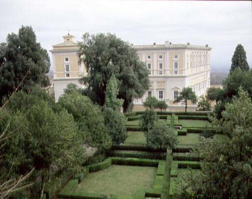 View of the villa and garden, designed by Jacopo Vignola (1507-73) and his successors for Cardinal A von 