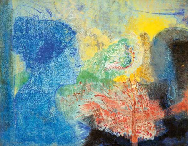 Shades of Sleep (pastel on paper von Odilon Redon