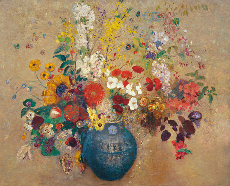 Bouquet of flowers von Odilon Redon