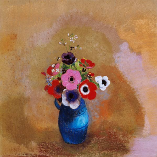 Bouquet of anemones (pastel) von Odilon Redon