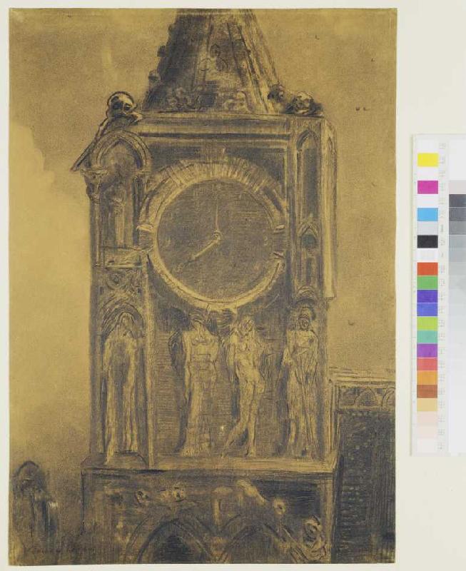 Die dumpfe Glocke von Sainte Gudule. von Odilon Redon
