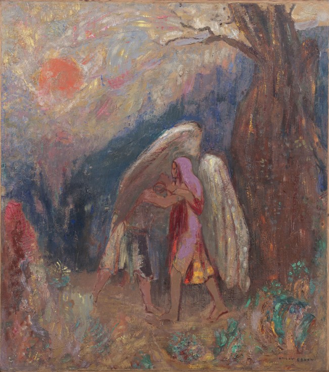Jakob und der Engel von Odilon Redon