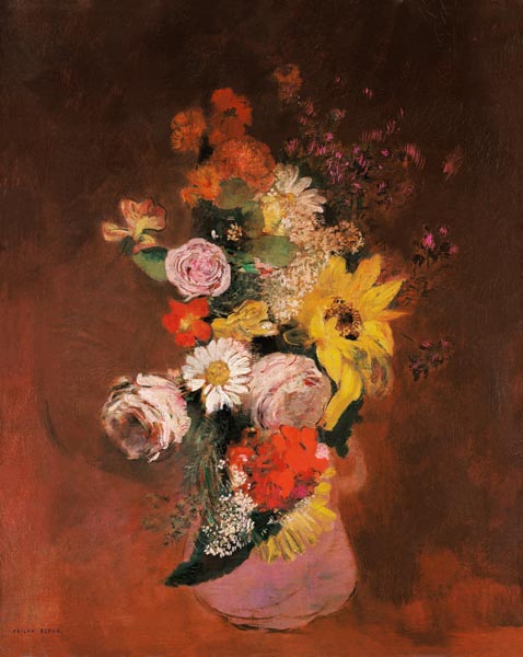 Blumenstilleben in einme Krug  von Odilon Redon