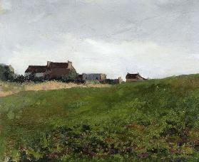 Bretonische Landschaft mit Gehöft Um 1875-84