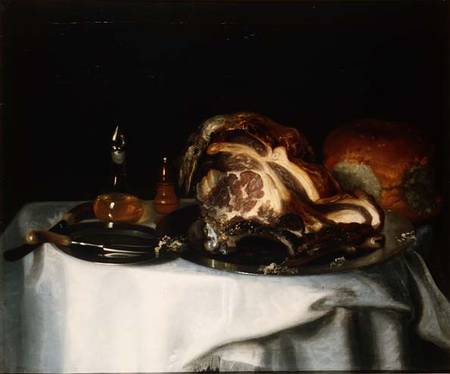 Still life with meat and bread (pair of 78161) von of Chichester Smith